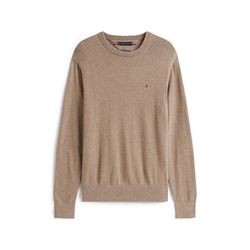 Tommy Hilfiger TH Monogram Cotton Cashmere Crew Neck Jumper - brown (HI3)