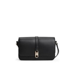 Tommy Hilfiger Crossbody bag with flap and TH monogram - black (BDS)