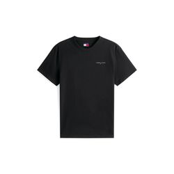 Tommy Hilfiger Slim fit T-shirt with elongated logo - black (BDS)