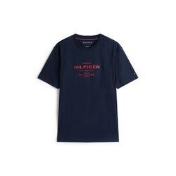Tommy Hilfiger T-Shirt mit Grafik-Logo und Rundhalsausschnitt - blau (DW5)
