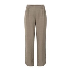 Yaya Woven trousers with elastic waistband - brown (99948)
