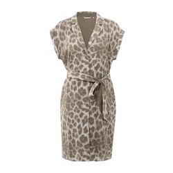Yaya Leopard print midi dress - beige/brown (999511)