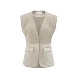Yaya Ärmelloser Blazer mit Satin-Details - beige (44501)