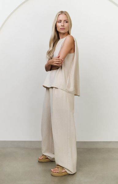 Yaya Strukturierte gewebte Hose   - beige (99954)