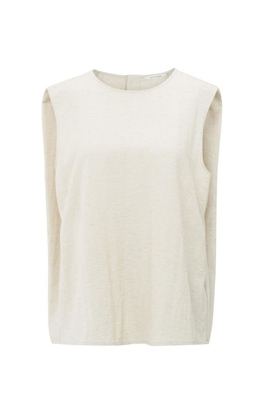 Yaya Ärmelloses Oberteil mit Knöpfen - beige (99954)