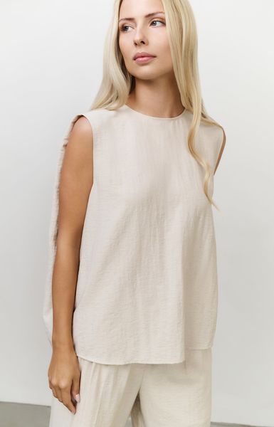 Yaya Ärmelloses Oberteil mit Knöpfen - beige (99954)