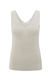 Yaya Feinripp-Strick-Tanktop mit V-Ausschnitt - beige (99951)