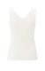 Yaya Feinripp-Strick-Tanktop mit V-Ausschnitt - weiß (99691)