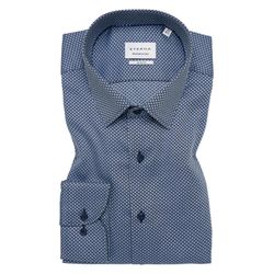 Eterna Slim Fit: Shirt in Dobby design - blue (16)
