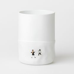Räder Vase with winter motif (Ø13x16.5cm) - white (0)