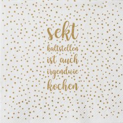 Räder Cocktailserviette (25x25cm) - weiß/gold (0)