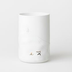 Räder Vase with winter motif (Ø14.5x21.8cm) - white (0)