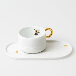 Räder Cup with saucer and winter motif - white (0)
