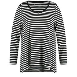 Samoon T-Shirt à rayures - noir (01103)