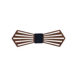 Mr. Célestin Bow tie - Paris - blue/brown (WALNUT)