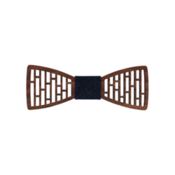 Mr. Célestin Bow tie - Seoul Zebra - blue/brown (WALNUT)