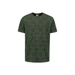 No Excess T-Shirt with Crewneck and Allover Print - green (052)