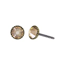 Konplott Earring stud - Black Jack - beige/gold (0040)