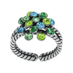 Konplott Ring - Magic Fireball - blau/grün/silver (0040)