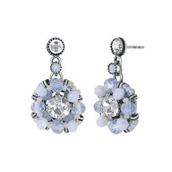 Konplott Earring stud - Beat of the Beads - blue/white/silver (0040)