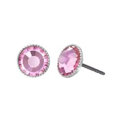 Konplott Earring stud - Black Jack - pink/silver (0040)
