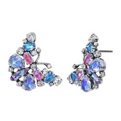Konplott Ohrstecker - Butterfly Dance - blau (0040)
