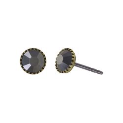 Konplott Earring stud - Black Jack - black/gold (0040)