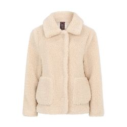 Cartoon Plüschjacke - beige (1093)