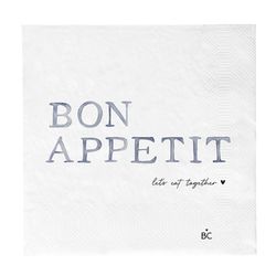 Bastion Collections Serviette à cocktail (25x25cm) - blanc (00)