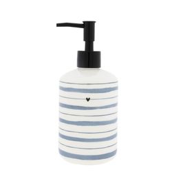 Bastion Collections Soap dispenser (Ø7.5x19cm) - blue/black/white (IB)