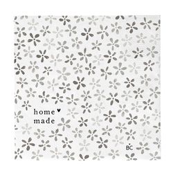 Bastion Collections Serviettes de table (33x33cm) - gris/blanc (00)