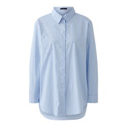 Oui Longbluse mit Ziesteinen - blau (0521)