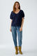 Oui Oversized geschnittener Pullover - blau (5742)