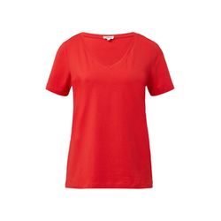 s.Oliver Red Label T-Shirt mit V-Ausschnitt - rot (3090)
