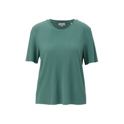 s.Oliver Red Label T-Shirt mit Plisseefalten  - blau (6575)