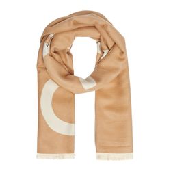 comma Mixed viscose scarf with fringes - brown (83Q0)