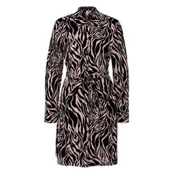 Q/S designed by Shirt dress with waist belt and all-over print - black/pink (99A0)