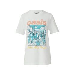 Q/S designed by Unisex Oasis Band-Shirt  - weiß (01D2)