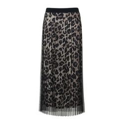 s.Oliver Black Label Mesh skirt with leo pattern - gray (93A1)
