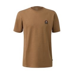 Q/S designed by T-Shirt aus schwerer Jerseyware mit gesticktem Patch - braun (8482)