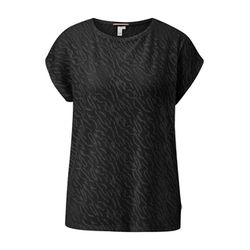 Q/S designed by Slightly transparent oversized shirt - black (9999)