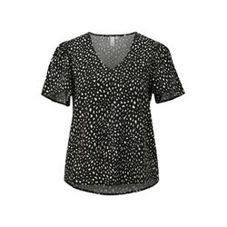 Q/S designed by Viscose blouse with all-over print - black (99A0)