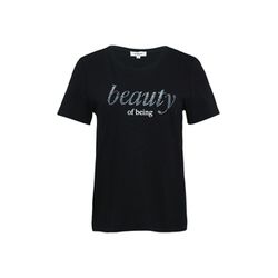 s.Oliver Red Label Jersey T-shirt with lettering print and sequins - black (99D0)