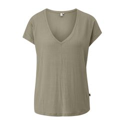 Q/S designed by T-shirt oversize avec structure côtelée - vert (7803)