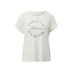 s.Oliver Red Label T-shirt with sequins  - white (02D0)