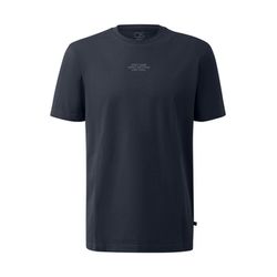 Q/S designed by Basic round neck T-shirt with small front print - blue (5884)