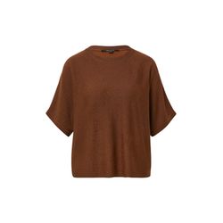 comma Kurzärmeliger Feinstrick-Pullover  - braun (8757)