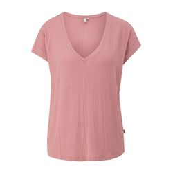 Q/S designed by T-shirt oversize avec structure côtelée - rose (4418)