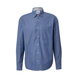 s.Oliver Red Label Regular Fit: Langarmhemd aus Webware - blau (55K8)