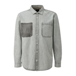 Q/S designed by Regular Fit: Denim-Hemd - grau (92Y5)